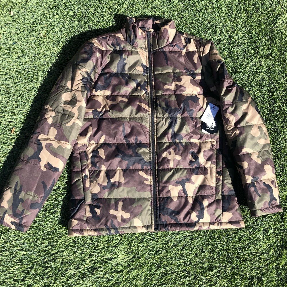 VOLCOM CAMO PUFF PUFF ZIP-UP JACKET